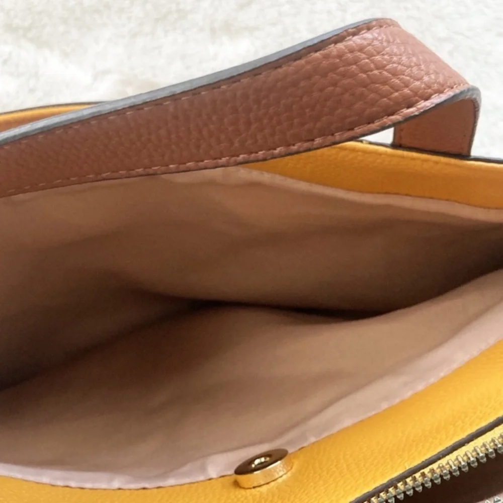 New Without Tags Nanette Lepore Yellow, Cream, and Brown Purse Handbag - Picture 11 of 14